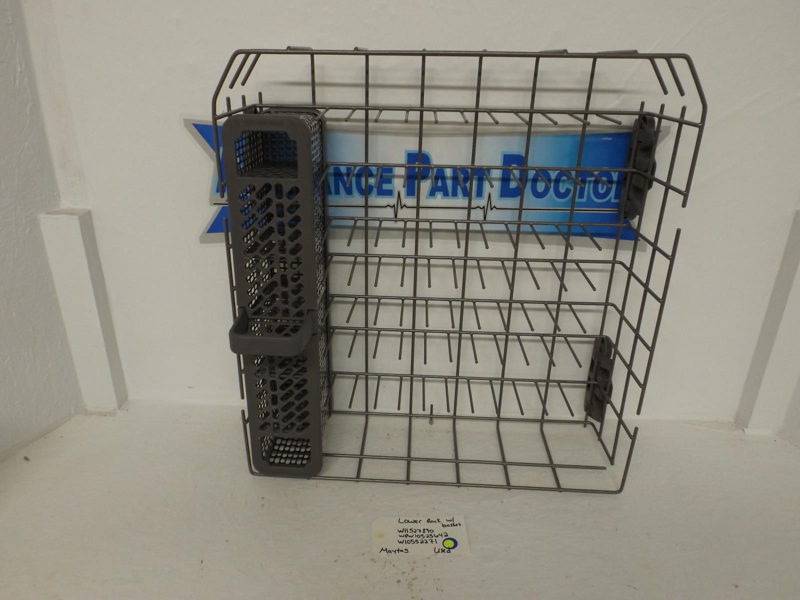 Maytag Dishwasher W11527890 WPW10525642 W10552271 Lower Rack Used Maytag Dishwasher W11527890 WPW10525642 W10552271 Lower Rack Used